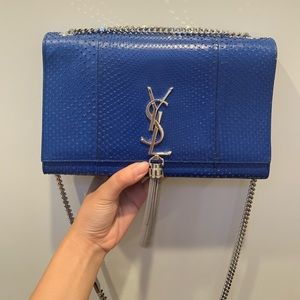 Royal Blue Python YSL Crossbody Bag